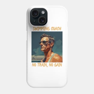 swim instructor, swim coach, swimming trainning, fun designs v4 Phone Case