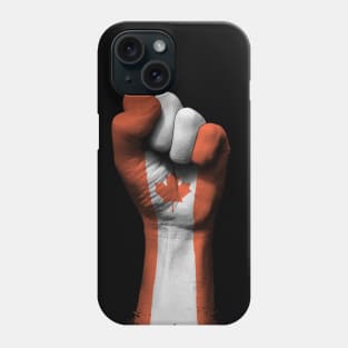 Flag of Canada on a Raised Clenched Fist Phone Case