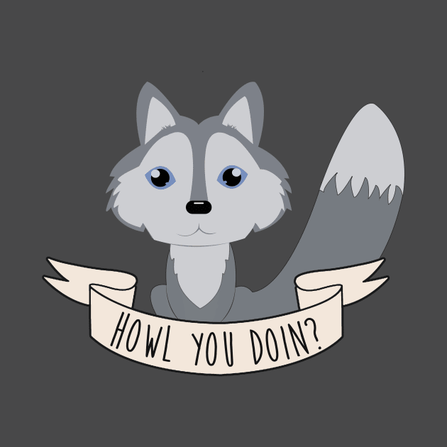 Punny Wolf by LukeWebsterDesign