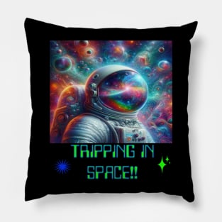 Tripping in space Pillow