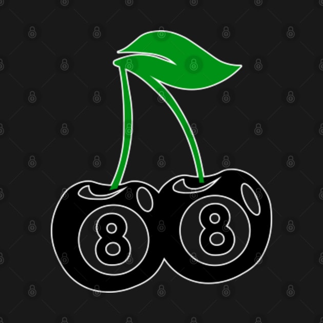 8 Ball Cherries Funny Billiards Player by GreenCraft