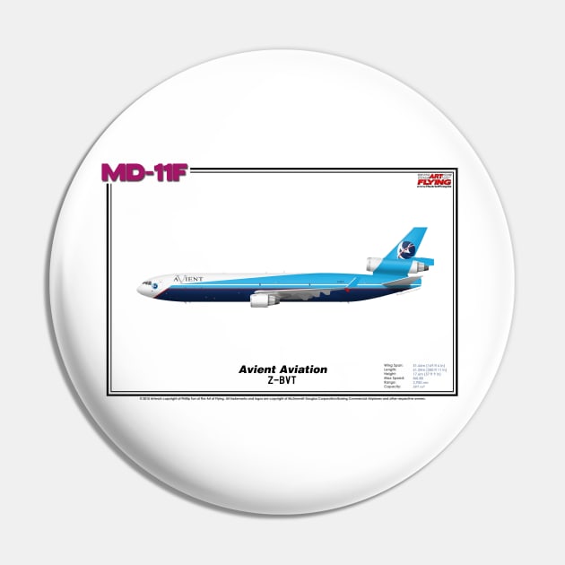 McDonnell Douglas MD-11F - Avient Aviation (Art Print) Pin by TheArtofFlying