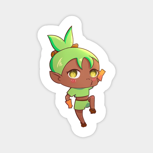 Grookey Pokemon Sword and Shield Starter Pokemon Chibi Gijinka Magnet by hitoridraws