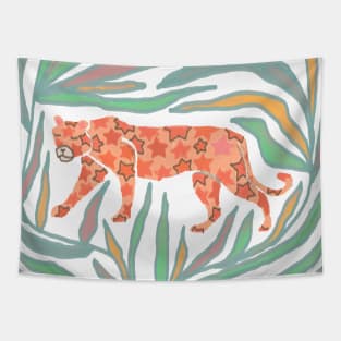 star pattern panther 1 Tapestry