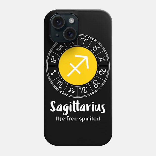 Sagittarius The Free Spirited Zodiac Sign Phone Case by Science Puns