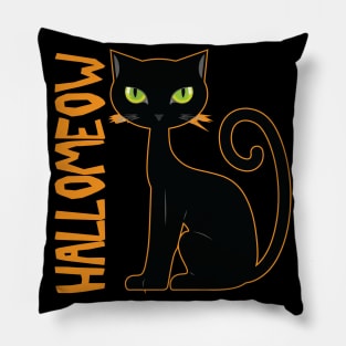 Hallomeow Cat TShirt Halloween Cat Shirt for Cat Lover Pillow