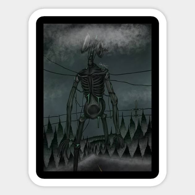 Siren Head Cryptid Art - Cryptid Art - Sticker | TeePublic