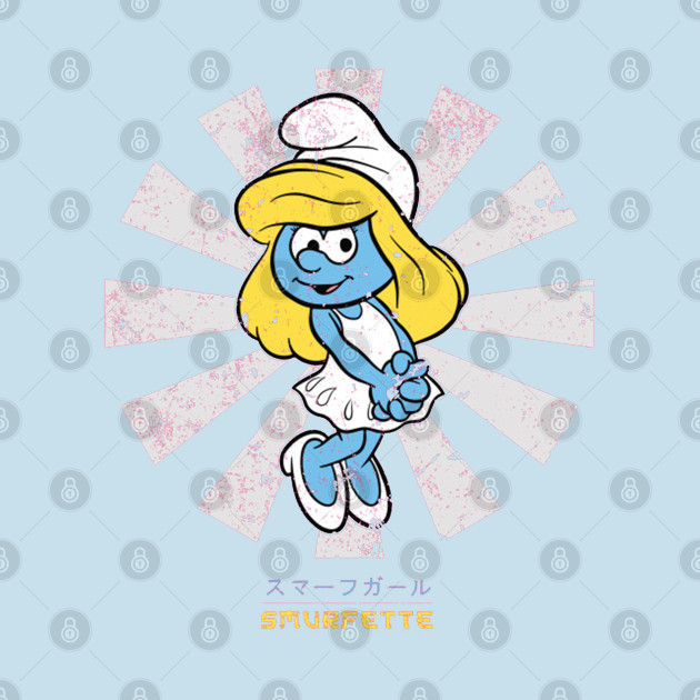 Discover Smurfette Retro Japanese Smurfs - Smurf - T-Shirt