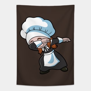 Thanksgiving Dabbing Pilgrim Girl Dab Dance Cute Tapestry