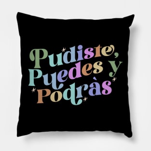 Pudiste Puedes Y Podrás Shirt Buena T-Shirt Latina shirt Spanish T-shirt Spanglish shirt Puerto Rico Pillow