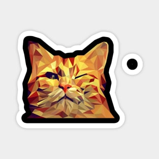 cute cat lovers low poly Magnet