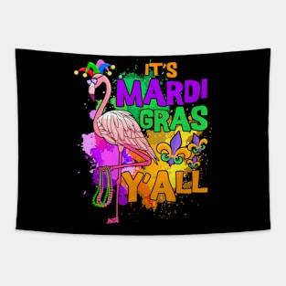 Party Flamingo Mardi Gras Tapestry