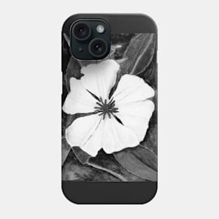 Ode To Georgia 3 - Clematis, in Black & White Phone Case