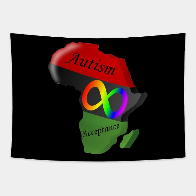 Black Autism Acceptance Tapestry by The Black Autist