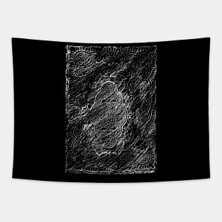 Black Flowerlace Tapestry