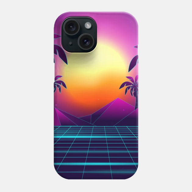 Tranquil Sunset Vaporwave Aesthetic Phone Case by edmproject