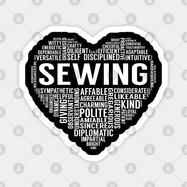 Sewing Heart Magnet by LotusTee