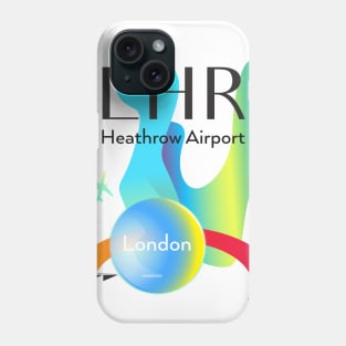 LHR Heathrow airport code London Phone Case