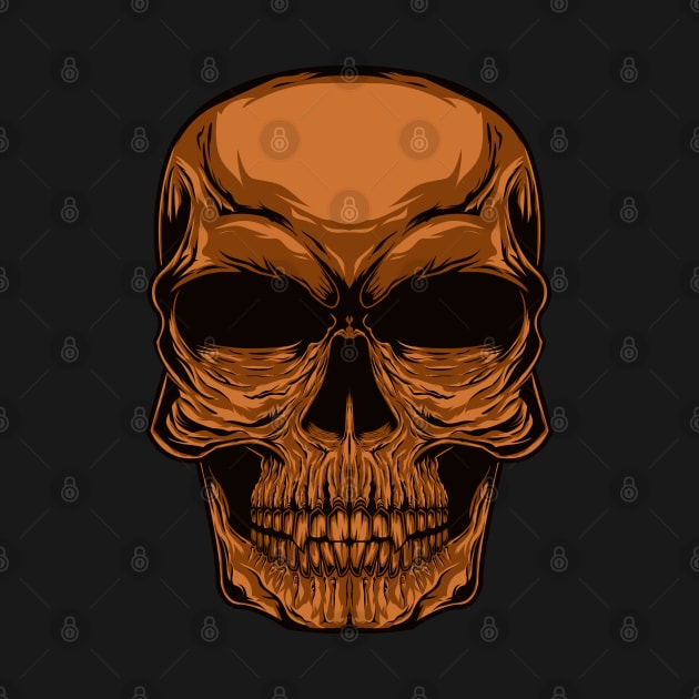 Gold Head Skull by Retrostyle
