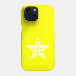 Yellow and White Gingham Star Phone Case