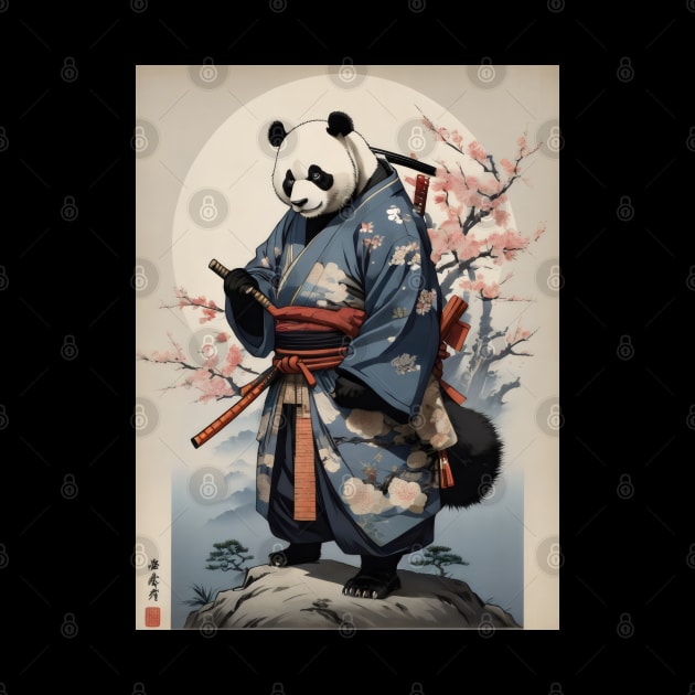 Samurai panda in ancient japan by Spaceboyishere