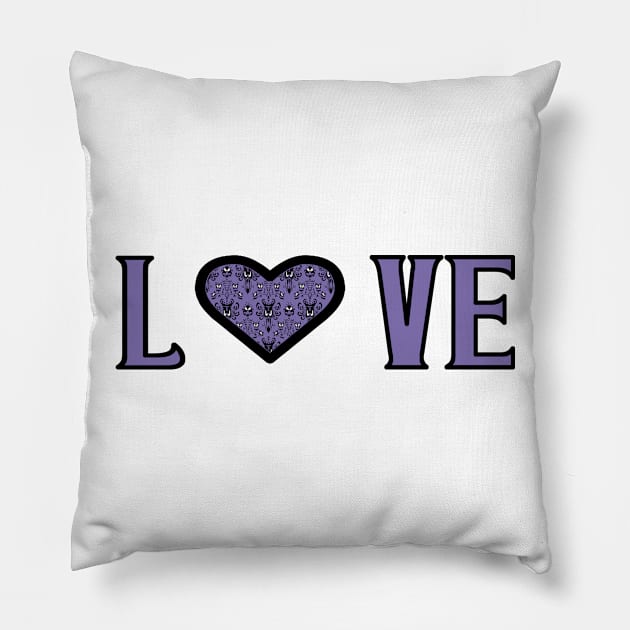 Love Haunted Mansion Pillow by magicmirror