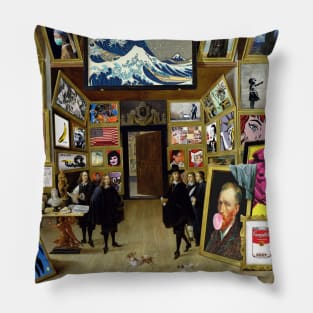 Modern art gallery Pillow