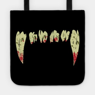 Bite Me! Bloody Werewolf Fangs Tote