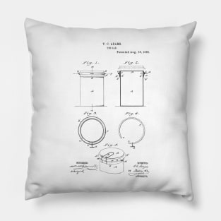 Tin Soda Can Vintage Patent Hand Drawing Pillow