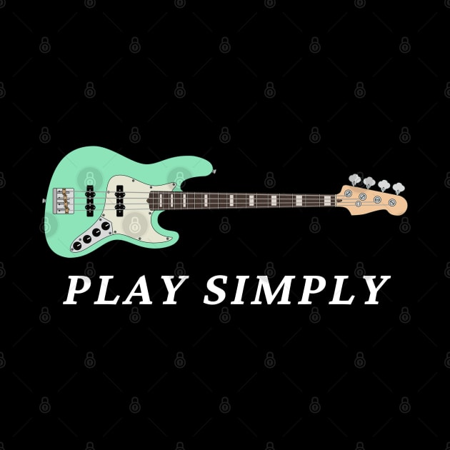 Play Simply Bass Guitar Surf Green Color by nightsworthy