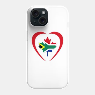 Canadian South African Multinational Patriot Flag Series (Heart) Phone Case