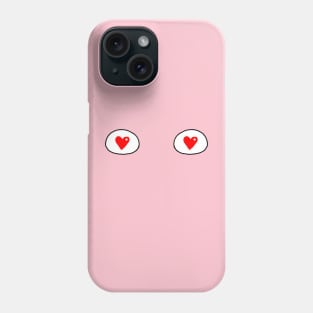 Cartoon Eyes - Hearts Phone Case