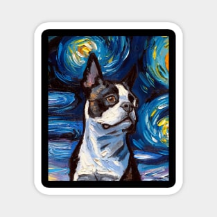 Boston Terrier Night (Portrait) Magnet