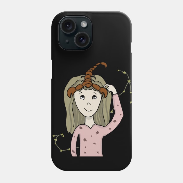 Scorpio girl 3 Phone Case by Antiope