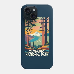 A Vintage Travel Art of the Olympic National Park - Washington - US Phone Case