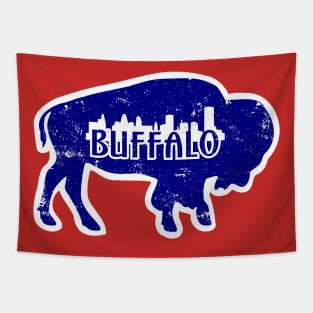 Buffalo NY Distressed Skyline Tapestry