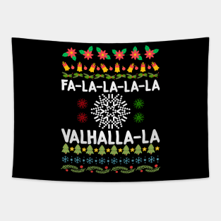 Fa-La-La-La Valhalla-La Viking God Ugly Christmas Tapestry