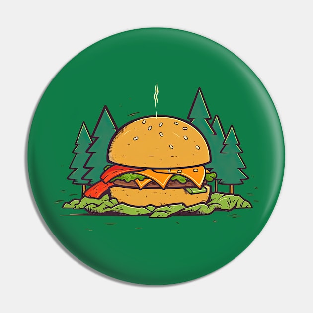 Campburger n' Cheese Pin by JensenArtCo