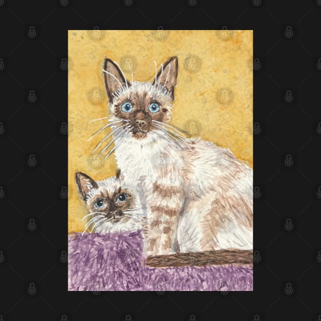 Siamese cats by SamsArtworks