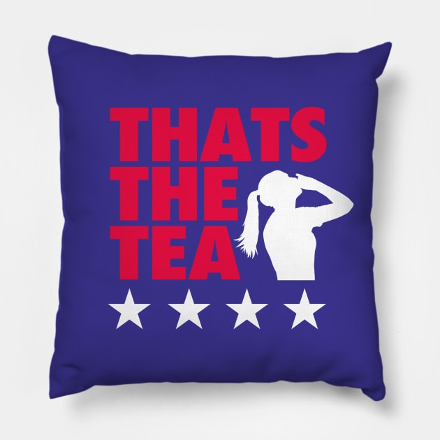 Thats The Tea - Blue Pillow by KFig21