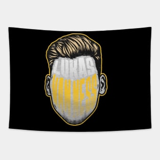 Lukas Van Ness Green Bay Player Silhouette Tapestry