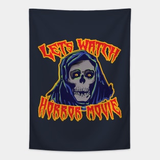 Lets Watch Horror Movie ( Creepy Halloween Vibe ) Tapestry