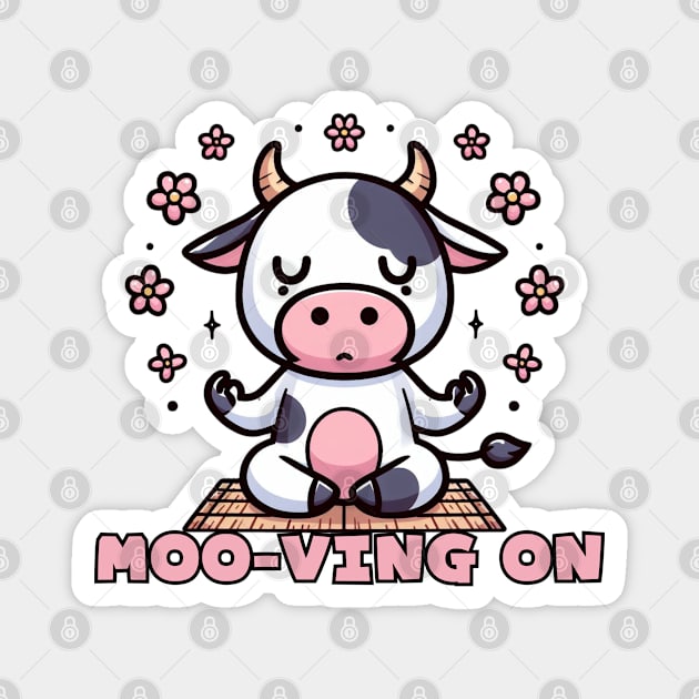 Cow Yoga instructor Magnet by Japanese Fever