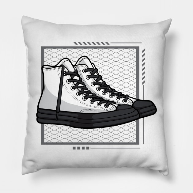 CeDeGe White Skate Sneaker Pillow by milatees