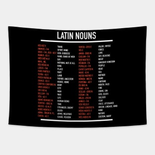 Latin Nouns - Top 46 Most Frequent Latin Words Tapestry