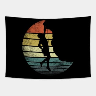 Climber Gifts Retro Vintage Bouldering Tapestry