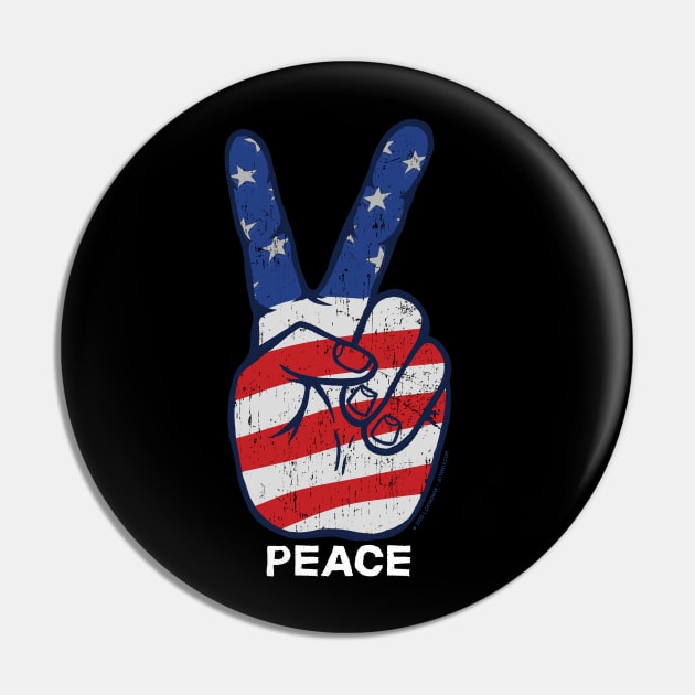 PEACE AMERICA Pin by Jitterfly