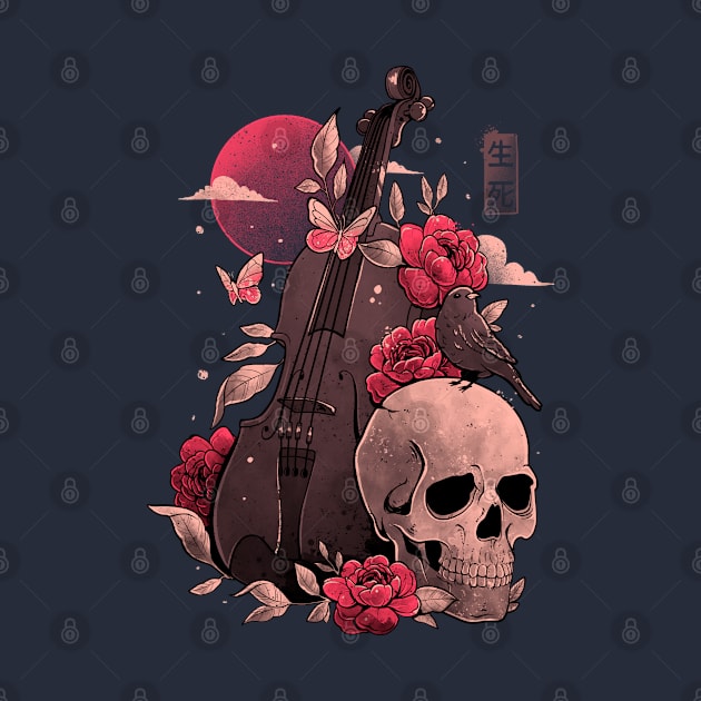 Death and Music - Cello Skull Evil Gift by eduely