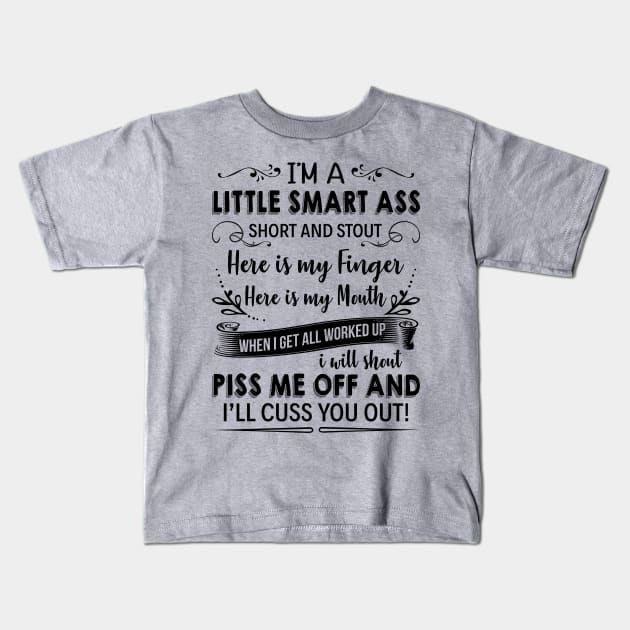 Smart Ass Short And Stout | Funny T Shirts Sayings | Funny T Shirts For | Cheap T Shirts | Cool T Shirts - Funny - Kids T-Shirt | TeePublic