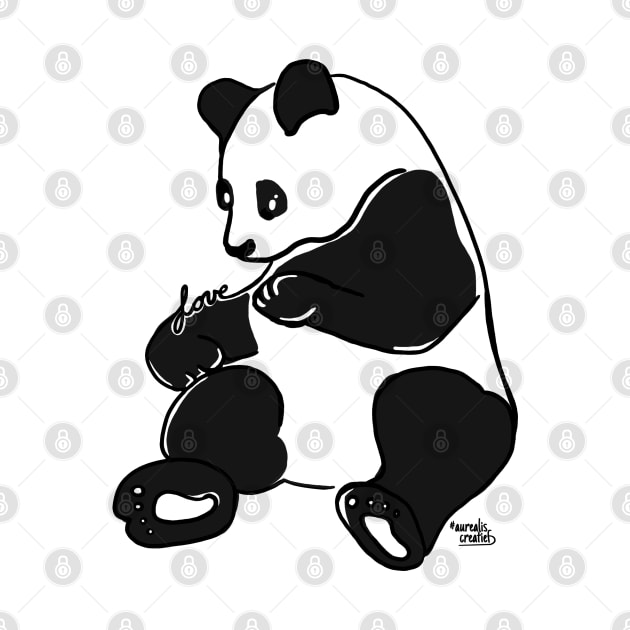 Panda inking by Aurealis